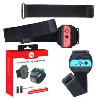 2 in 1 สายรัดข้อมือยางยืดปรับได้ชุดสายรัดขากันลื่น Fit Adventure สำหรับ Nintendo Switch เกมกีฬาเล่นฟุตบอล 2022