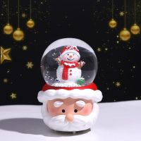 Christmas Snow Globe Multipurpose Faux Crystal Ball Gift Shape Bright Color Xmas Snow Globe Ornament Creates Atmosphere