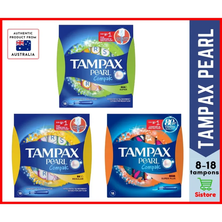 【In Stock】 Tampax Pearl Compak Tampons (Regular, Super, Super Plus