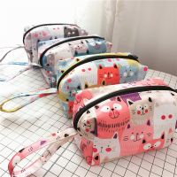 Cartoon Cat Women Makeup Bag Cute Girl Zipper Waterproof Cosmetic Bag Female Neceser Travel Make Up Organizer Beauty Case