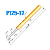 【LZ】 100PCS P125-T2 Diamond Head Spring Test Probe Diameter 2.02mm Needle Length 33.35mm For Circuit Board Testing