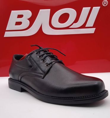 [หัวกลม มน กว้าง เท้าบาน หนาอูมบานแบ ใส่สบาย] บาโอจิ รองเท้าคัชชูผู้ชาย รองเท้าหนังผู้ชาย Baoji bj8002