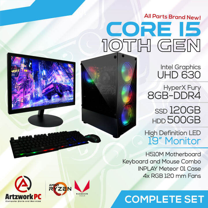 In Core i5 10400 10th Gen 19" Monitor Gaming Computer Set Lazada PH