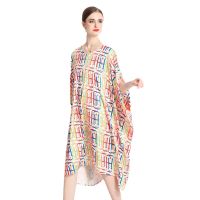 Womens Dress Fashion New Fashion Versatile Loose Print Dress