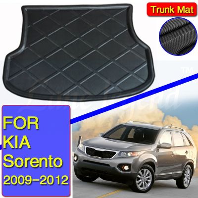 สำหรับ Kia Sorento 2009 2010 2011 2012 Alas Bagasi Mobil ถาดพรมขนสินค้าพื้นแผ่นป้องกันโคลนท้ายที่รองเท้าไม่พรมลื่น