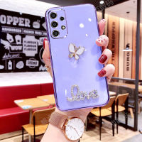 เคสโทรศัพท์สำหรับ Samsung Galaxy A53 A54 A14 A23 A33 A52S A73 A52 A72 A13 A32 4G 5G ฝาหลังเคสนิ่มลายผีเสื้อมันวาวหรูหรา