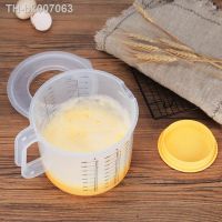 ❧✠♀  Large Capacity Baking Splash-proof Measuring Cup Scale Mixing Bowl with Lid Plastic Mixing Cup for Home Kitchen Accessories