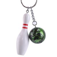 Bowling Bag Plastic Pendant Mini Bowling Ball Keychain Advertisement Keychain Fans Souvenirs Key Ring School Gifts