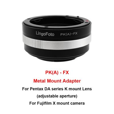 PK(A)-FX Mount Adapter with Aperture Ring for Pentax K mount lens (Especially for DAKA series) to Fujifilm X mount camera