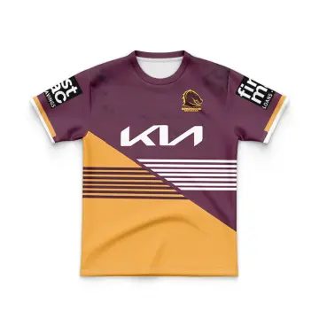 NRL Brisbane Broncos Custom Name Number 2022 Away Jersey T-Shirt