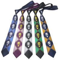 เครื่องแต่งกายคอสเพลย์ JoJos Bizarre Adventure KILLER QUEEN Kira Yoshikage Skull Neck Tie JoJos Bizarre Adventur