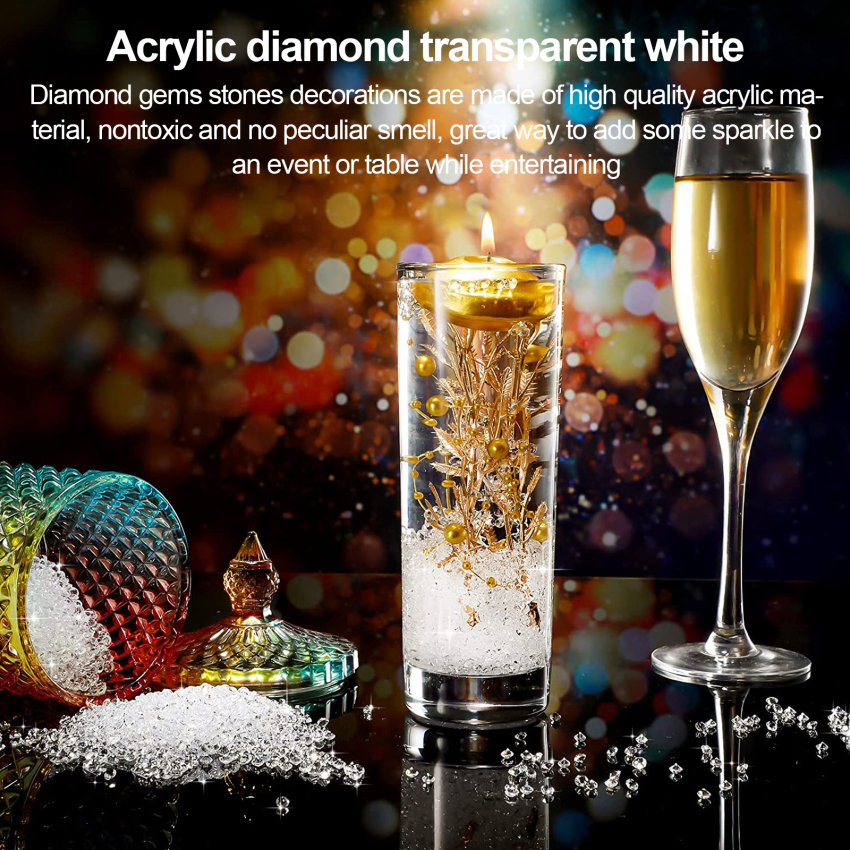4.5mm Diamond Table Confetti Acrylic Wedding Party Decor Crystals Vase Filler 