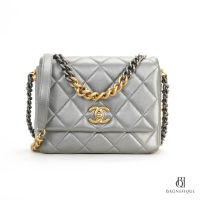 CHANEL FLAP 19 19 GREY LAMB SGHW