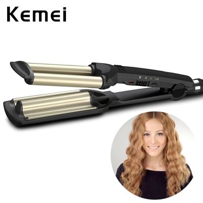 【CC】 Hair Styler 3 Barrels Big Curling Iron Curlers Crimping Fluffy Waver Styling Tools