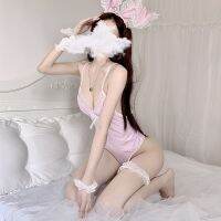 Sexy Uniform Underwear Sexy Strap Lace Patent Leather Open Crotch Jumpsuit Bunny Suit 2333