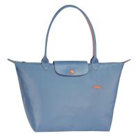 ของแท้100% LONGCHAMP_le Pliage _ กระเป๋าสะพายไหล่ _ ขนาดใหญ่ _ L1899619_70th ครบรอบ _ เย็บปักถักร้อยถุงพับไนลอน gift women bag