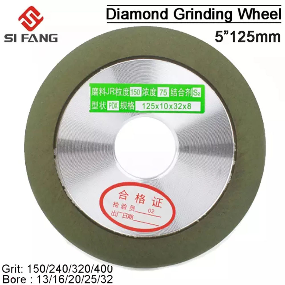 125mm Diamond Grinding Wheel Carbide Metal Cutter Grinder 150/180/240/320 Grit 