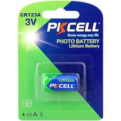 ถ่าน ลิเทียม PKcell CR123A 3V ก้อน ของแท้