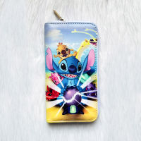 Woman Long Wallet Cartoon Stitch Coin Bag Cute Anime Lilo &amp; Stitch PU Leather Girl Card Package Children Holder Clutch