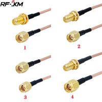 {RIRA ห้างสรรพสินค้า} RG316สายเคเบิล SMA เพื่อเชื่อมต่อ RF Coaxial Jumper Pigtail สำหรับเสาอากาศวิทยุ Wifi 4G