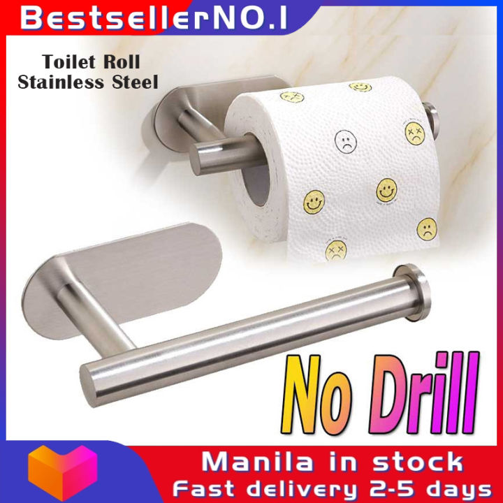 Stainless Steel Kitchen Roll Holder, Self-adhesive Or Drill