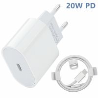 325วังฮีขายดี - /  20W PD USB-C Power Wall Charger Adapter สำหรับ Iphone 13 13Mini Pro Max Type C Fast Charging Data Cable สำหรับ iPhone 12 11 8 Plus XS