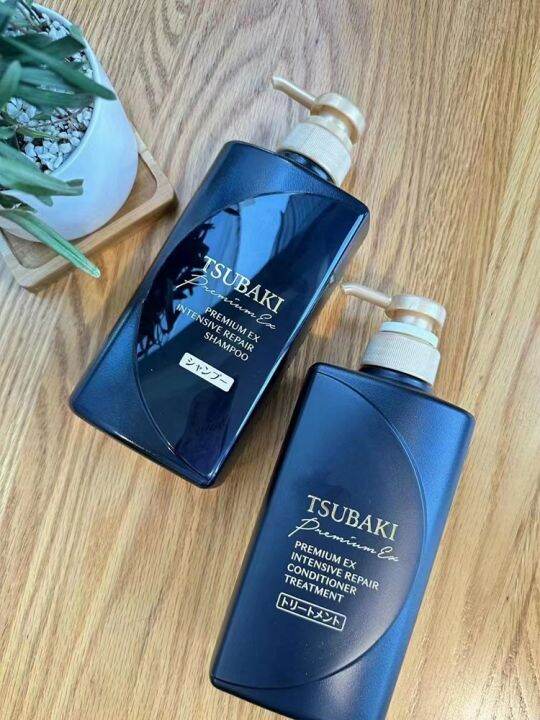 explosive-style-imported-from-japan-tsubaki-sibeiqi-new-black-tsubaki-double-repair-damage-shampoo-conditioner