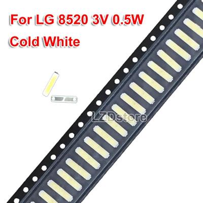LED แบบ SMD 100ชิ้นสำหรับ8520 3V 0.5W 50-55LM ขาวเย็น LG8520แสงไฟหลอดไฟ LED สำหรับการซ่อมแซมทีวีริ้วสายไฟ