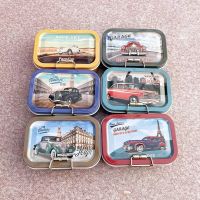 1Pc Vintage Car Design Double Layers Collectables Tin Boxes Storage Box Business Card USB Organizer Case Jewelry Box Metal Case Storage Boxes