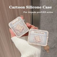 【hot sale】 ✒✟ C02 Airpods Pro Case Airpods 3/2/1 Case Earphone Protective Cartoon Silicone Case Cover With Bear Pendant