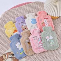 500ml Hot Water Bottle Soft Rabbit Hair Hot Water Bag Warm Hand Treasure Thick Explosion-Proof Plush Cartoon Large hot Water Bag