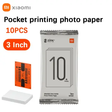 Xiaomi mijia AR Printer 300 dpi Portable Photo Mini Pocket with DIY Share  500mAh Pocket Printer Printer Working with Mijia, 20 Pieces of Zink Photo  Paper. : Office Products 