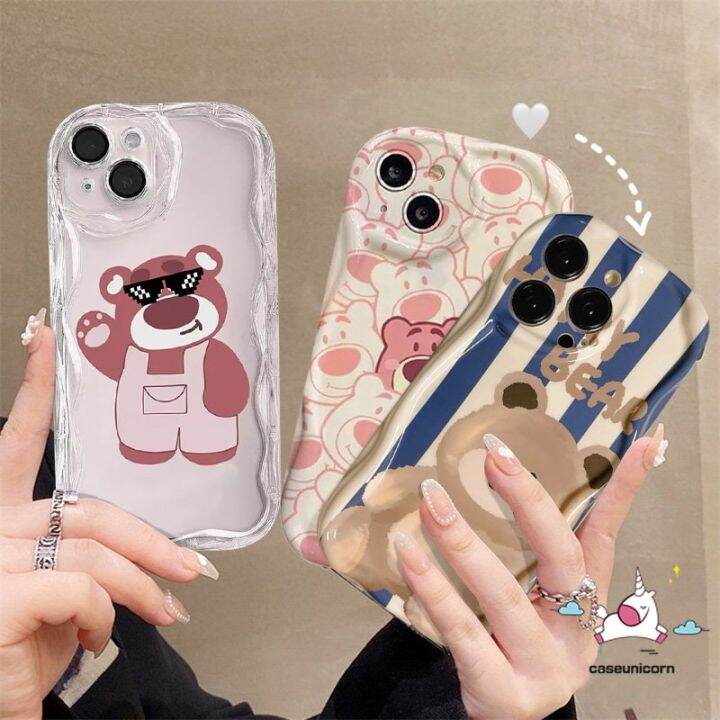 เคสโทรศัพท์มือถือ-tpu-นิ่ม-ขอบโค้ง-กันกระแทก-ลายการ์ตูนหมีน่ารัก-แวววาว-สําหรับ-iphone-7plus-xr-6s-6-7-8-14-13-12-x-xs-2020