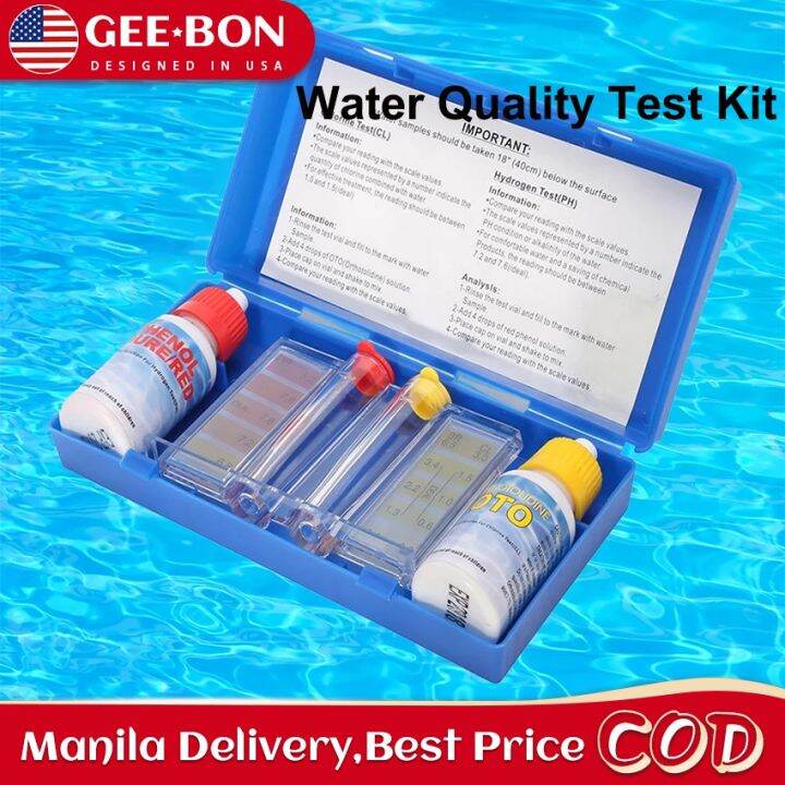 【COD】 Water Quality Test Kit Ph Chlorine Pool Aquarium Tester Lazada PH