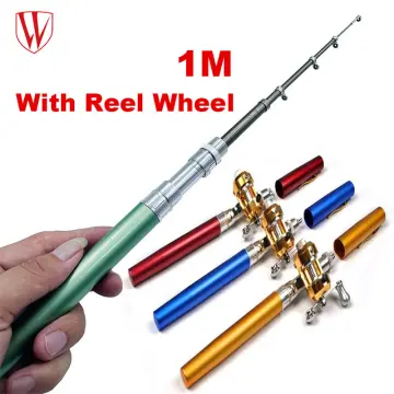Mini Portable Pocket Aluminum Alloy Fishing Rod Pen Shape Pole