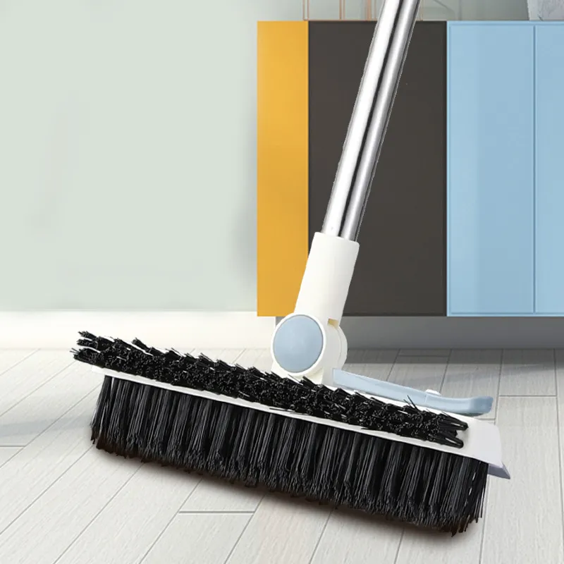 INSOUND 3 in 1 Bathroom Floor Brush Scrubber Stiff Bristle Cleaning Brush  for Tub Tile Grout Long-handled Hard-bristled Cleaning Brush Crevice Broom  Toilet Gap Brush