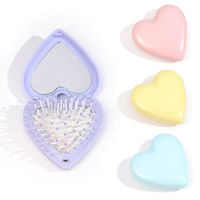 Portable Comb Compact Comb Travel Comb Hair Brush Cosmetic Comb Heart Shaped Comb Pocket Comb Massager Comb