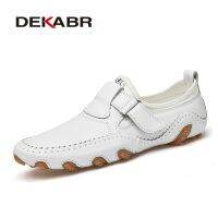 DEKABR Fashion Loafer Shoes Men Genuine Leather Soft Comfy Slip-on Moccasins Handmade Man Casual Shoes Drive Walk Luxury Leisure