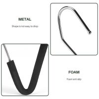 Open End Trouser Hangers Slack Pant Hanger with Non-Slip Foam Coated Black 5-Pack