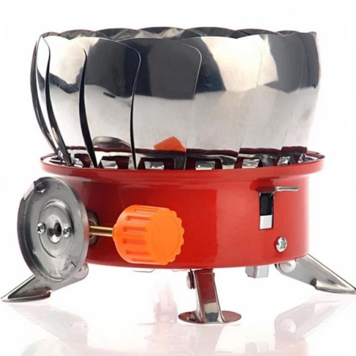 เตาแก๊สแบบพกพาเดินป่าแคมป์ปิ้ง-พร้อมกระเป๋า-portable-windproof-camping-stove