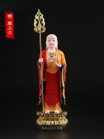 ■✾✇ Ksitigarbha Bodhisattva statue handicrafts ornaments hand-painted Bodhisattva auspicious home Buddhist hall for worship