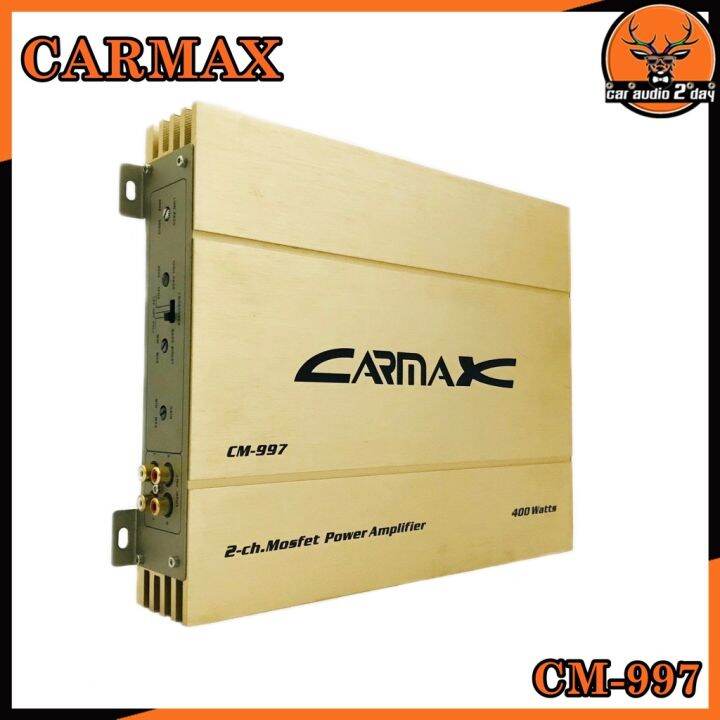 เพาเวอร์แอมป์ติดรถยนต์ดีๆ-carmax-รุ่น-cm-997-class-ab-2ch-สีทอง-กำลังขับ110wx4-1ohm-ขับกลางได้-ขับเบสได้-เบสแน่น-เสียงดี