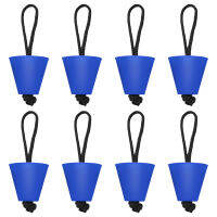 6PCS/8PCS/12PCS Universal Kayak Scupper ชุดแปลงไฟซิลิโคนปลั๊กเครื่องระบายน้ำรูระบายน้ำ Stopper Bung พร้อม Lanyard