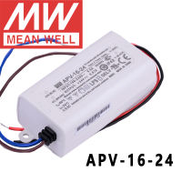 ต้นฉบับหมายถึงดี APV-16-24 Meanwell 24โวลต์0.67A การออกแบบแรงดันไฟฟ้าคงที่16วัตต์เอาท์พุทเดียวนำแหล่งจ่ายไฟสลับ