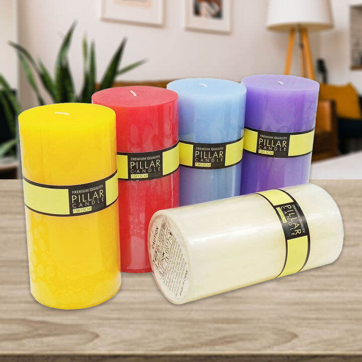 ZIYANG 3x6inch The Original Scented Pillar Candle 72Hrs 3x6inch for