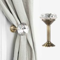 【CW】 2pcs Rhinestone Curtain Tieback Wall Mounted Hanging Bedroom Decoration Zinc Alloy Exquisite