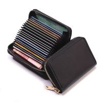 【CW】☞✁℗  Business Card Holder Wallet Women/men Black/pink/purple/blue/yellow/gray/red Bank/ID/Credit 20 Bits