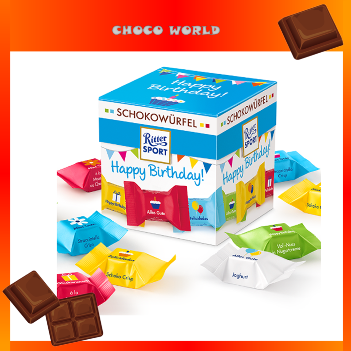 Ritter Sport Choco Cubes Happy Birthday 176g (Exp: MARCH 2023) | Lazada