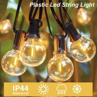 ZZOOI G40 Shatterproof LED Globe Bulbs Patio String Light For Living Room Bedroom Indoor Outdoor Garden Fairy Christmas Holiday Decora