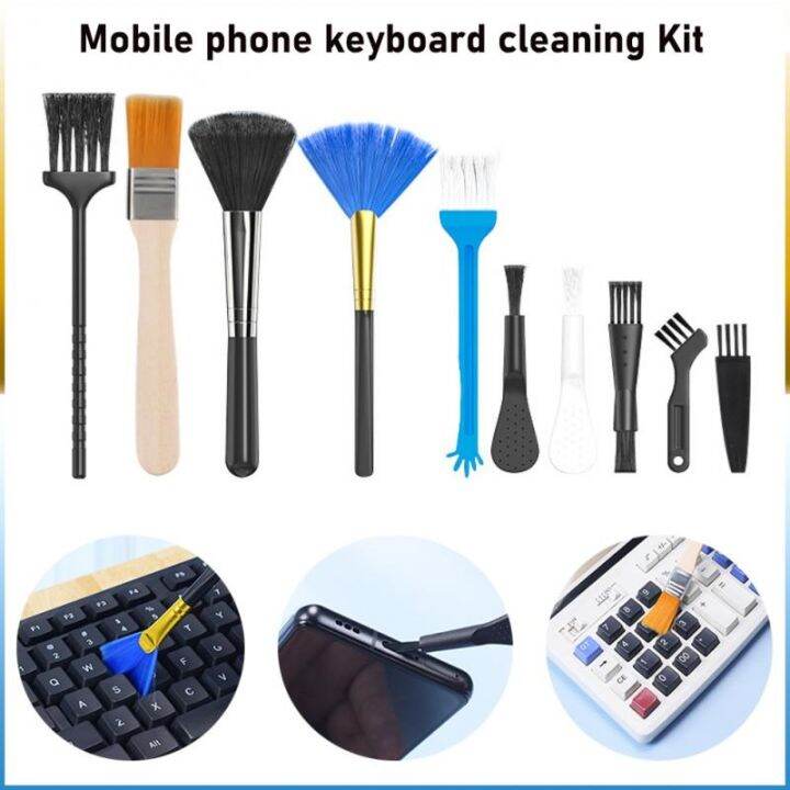 【A HOT】 10PCS/Kit Portable Computer Cleaning Brush Kit Anti static